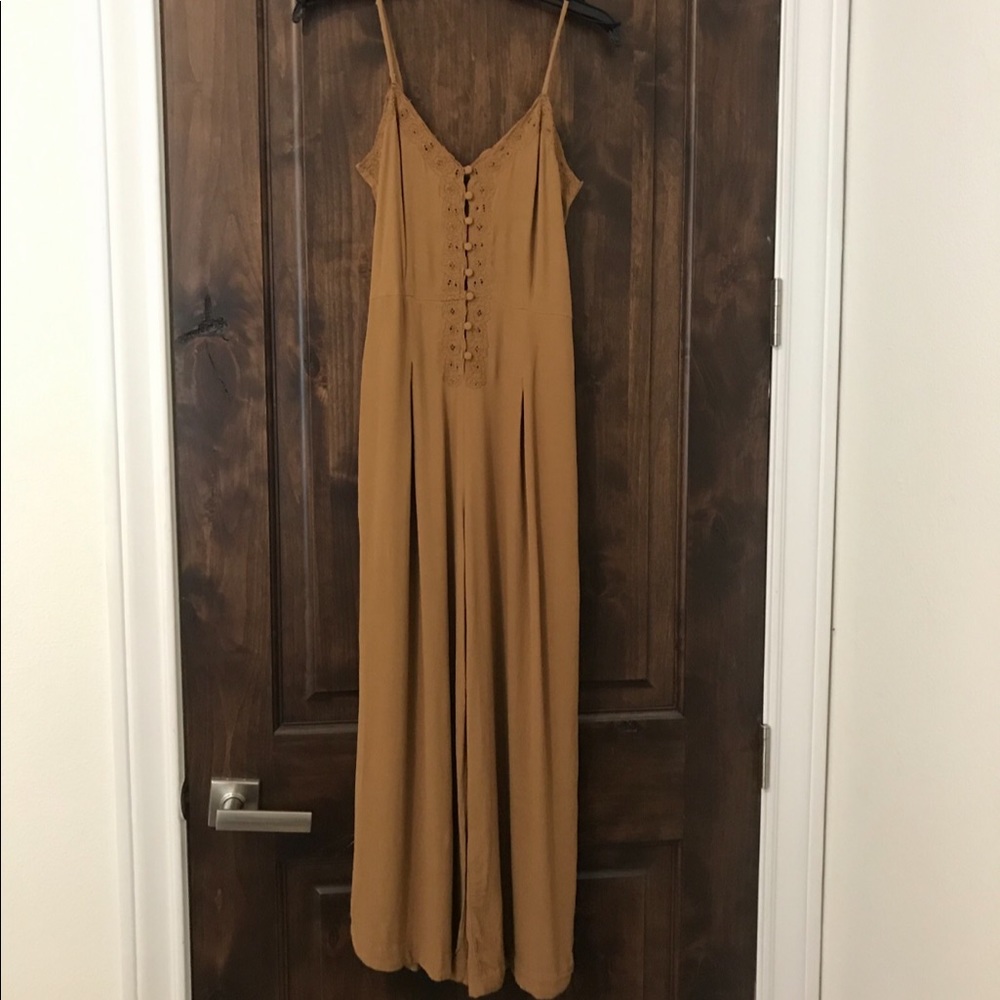 Lovely Dark Gold Free People Jumpsuit